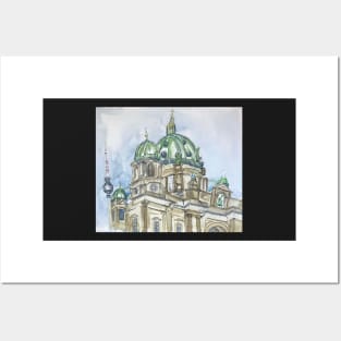 Berlin Cathedral Watercolor Posters and Art